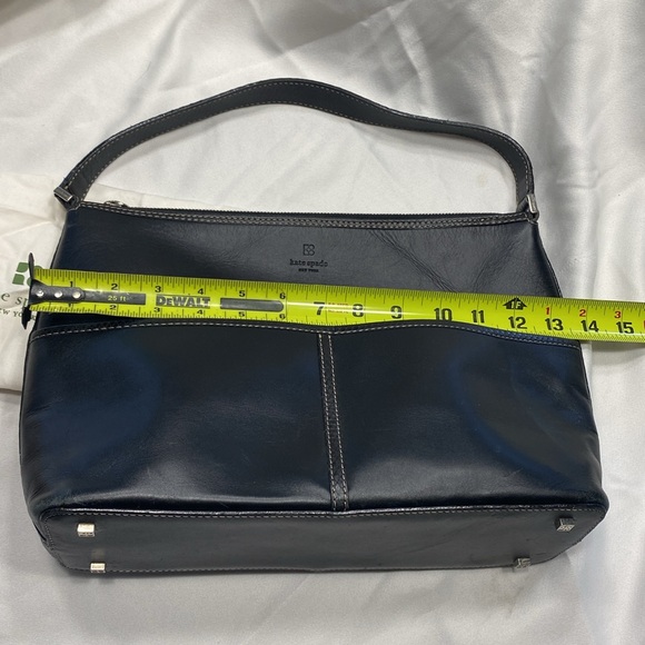 super deal KATE SPADE black LEATHER purse EXCELLENT CONDITION with dust bag - Picture 8 of 12